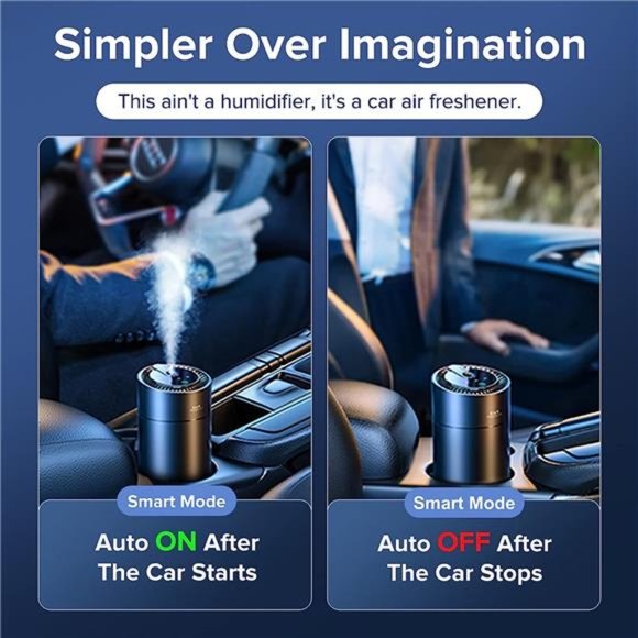 Smart Car AirFresheners,Ultrasonic Atomizer,Adjustable Concentration,Auto On/Off - Picture 6 of 6